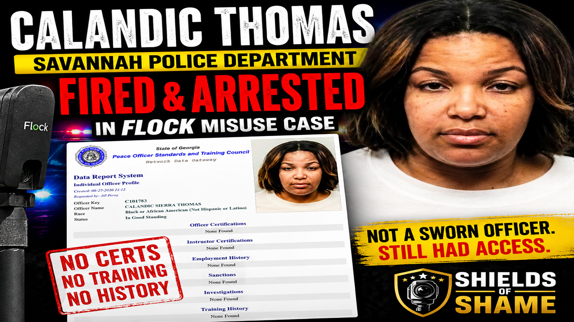 Calandic Sierra Thomas Savannah Police Flock misuse case thumbnail