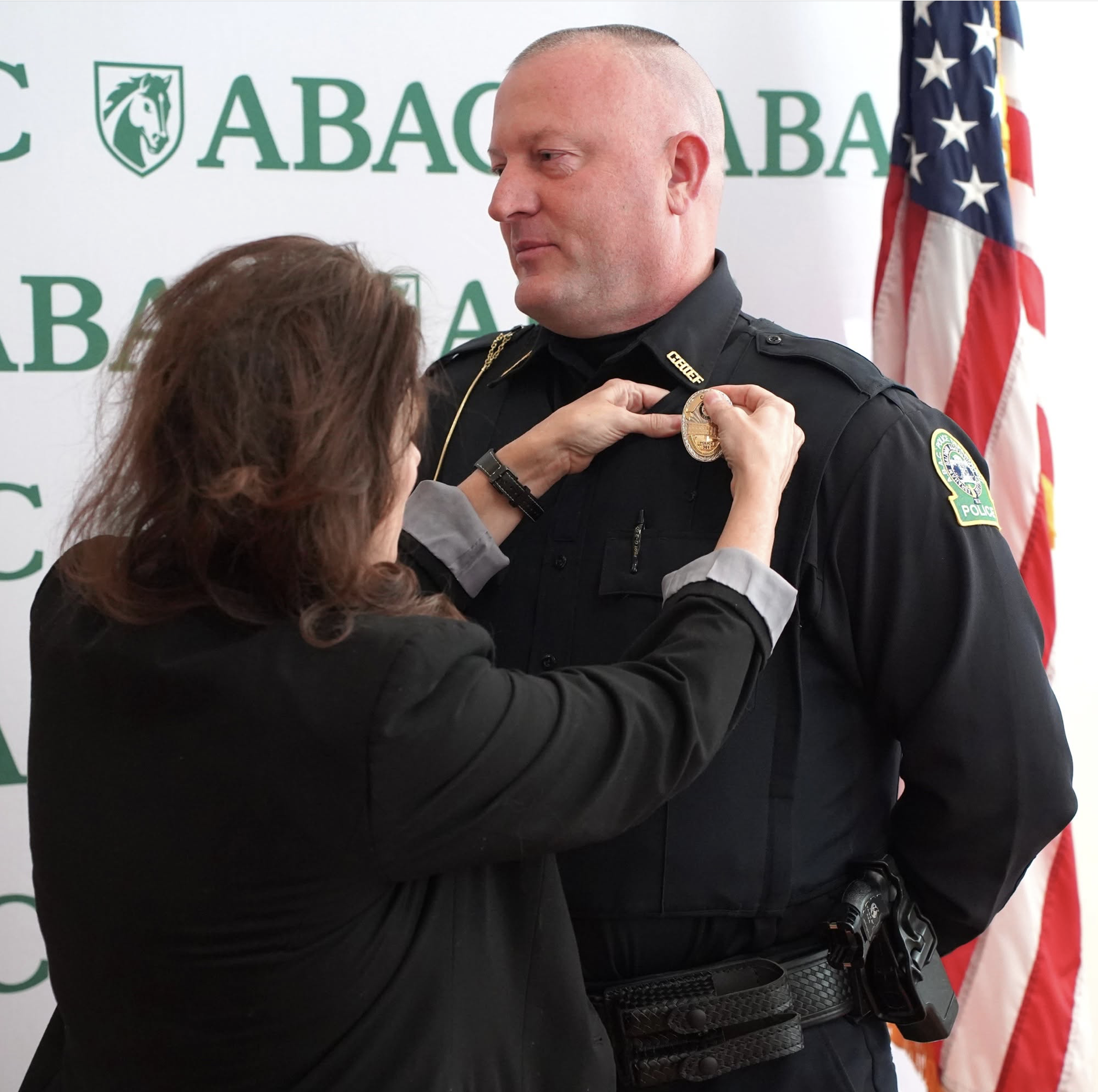 ABAC Police Chief Mike Tompkins swearing-in image
