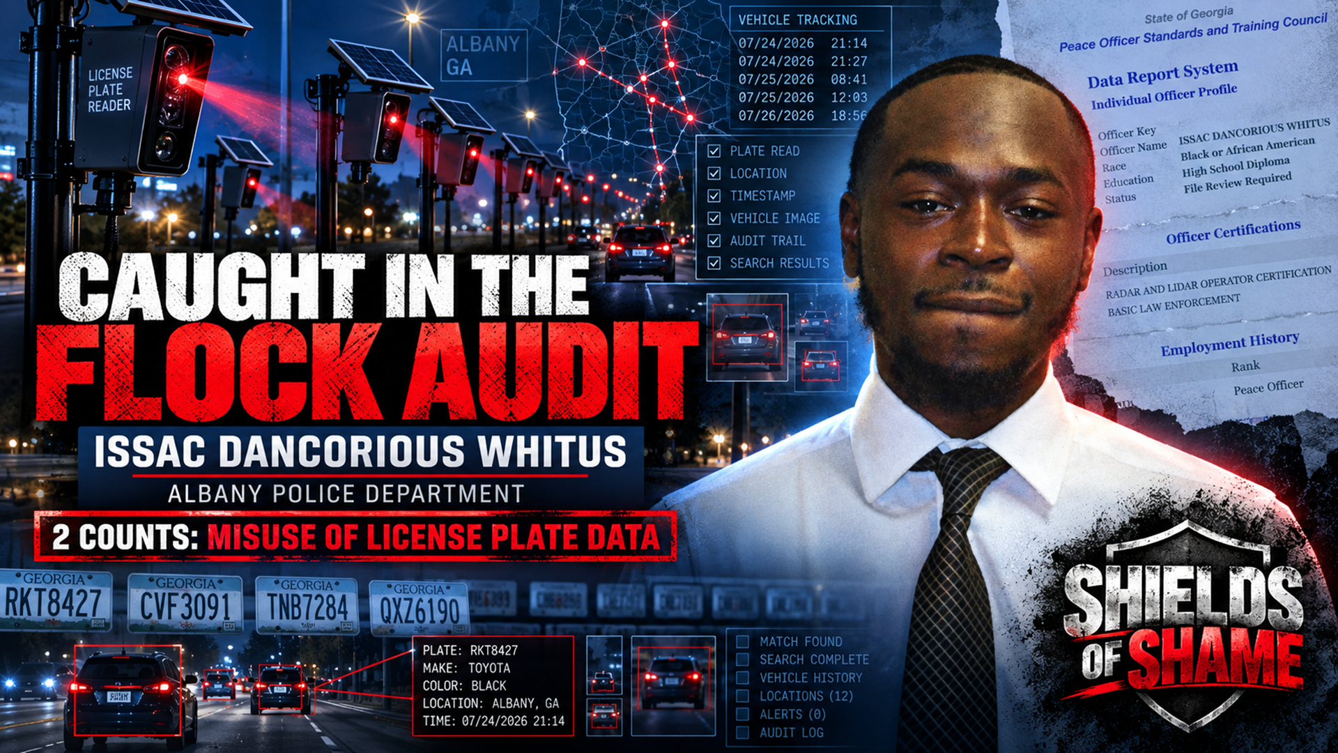 Issac Dancorious Whitus Shields of Shame Flock investigation